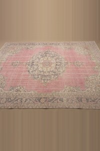 8x10 Salmon Pink Oushak Rug 225,314 - Oushak Rug  $i