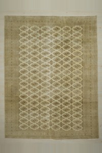 Turkish Carpet Rug 8x11 Oversize Vintage Turqumen Rug 246,326