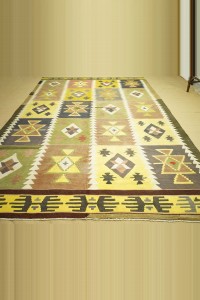 8x11 Pastel Color Cotton Wool Kilim Rug. 235,350 - Turkish Kilim Rug  $i