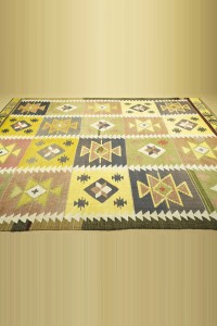 8x11 Pastel Color Cotton Wool Kilim Rug. 235,350 - Turkish Kilim Rug  $i