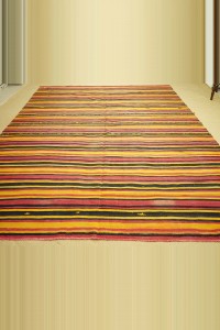 8x11 Striped Pattern Turkish Kilim Rug. 252,333 - Turkish Kilim Rug  $i