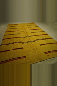 8x12 Overdye Saffron Color Hemp Rug 245,377 - Turkish Hemp Rug  $i