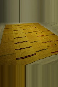 9x12 Overdye Saffron Hemp Kilim Rug 290,354 - Turkish Hemp Rug  $i