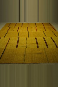 9x12 Overdye Saffron Hemp Kilim Rug 290,354 - Turkish Hemp Rug  $i