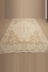 Beige and Yellow Oushak Rug 6x11 Feet 194,342 - Oushak Rug  $i