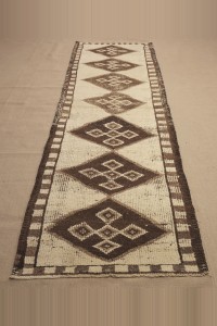 Beige Brown Rug Runner 3x10 Feet 85,307 - Turkish Rug Runner  $i