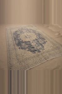 Beige Navy Blue Oushak Rug 7x10 Feet 209,313 - Oushak Rug  $i