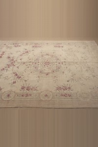 Beige Red Turkish Carpet Rug 7x11 Feet 224,327 - Oushak Rug  $i