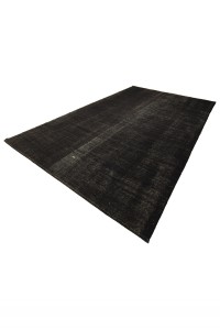 Black Turkish Kilim Rug 8x11 Feet  240,353 - Goat Hair Rug  $i