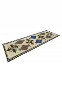 Blue Brown Kilim Rug Runner 4x11 Feet 110,340 - Turkish Rug Runner  $i