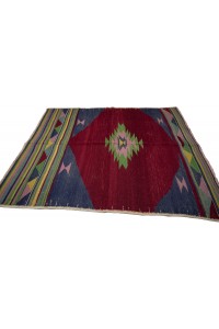 Blue Green Turkish Kilim Rug 5x7 Feet 157,213 - Turkish Kilim Rug  $i