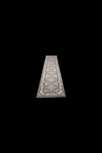 Blue Handmade Rug Runner 3x10 Feet 78,317 - Turkish Rug Runner  $i