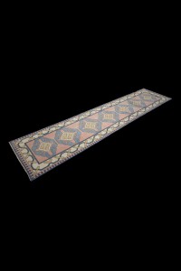 Blue Handmade Rug Runner 3x10 Feet 78,317 - Turkish Rug Runner  $i