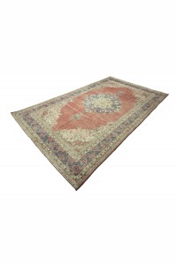 Blue Red Turkish Carpet Rug 7x11 200,325 - Oushak Rug  $i