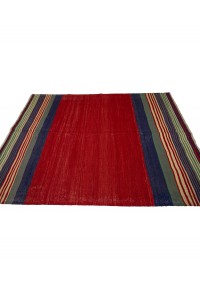 Blue Red Turkish Kilim Rug 5x7 Feet 152,196 - Turkish Kilim Rug  $i