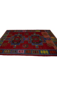 Blue Red Turkish Kilim Rug 5x8 Feet 145,260 - Turkish Kilim Rug  $i