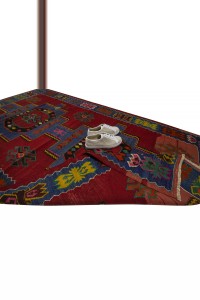 Blue Red Turkish Kilim Rug 5x8 Feet 145,260 - Turkish Kilim Rug  $i