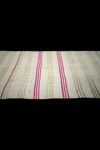 Bright Pink Striped White Hemp Rug 5x13 Feet 162,392 - Turkish Hemp Rug  $i