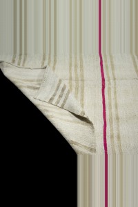 Bright Pink Striped White Hemp Rug 5x13 Feet 162,392 - Turkish Hemp Rug  $i