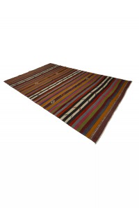 Bright Striped Kilim Rug 6x11 Feet 192,330 - Turkish Kilim Rug  $i