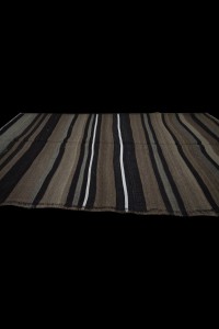 Brown Striped Turkish Kilim Rug 5x9 Feet  144,290 - Turkish Kilim Rug  $i