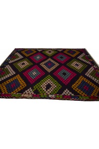 Colorful Turkish Jijim Kilim Rug 6x9 Feet 182,285 - Turkish Kilim Rug  $i