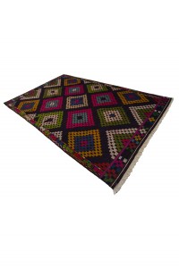 Colorful Turkish Jijim Kilim Rug 6x9 Feet 182,285 - Turkish Kilim Rug  $i