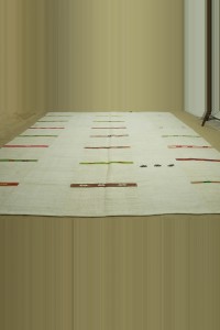 Colourful Hemp Kilim Rug 9x12 Feet 275,367 - Turkish Hemp Rug  $i