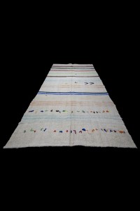 Colourful Modern Hemp Rug 6x12 Feet 186,370 - Turkish Hemp Rug  $i