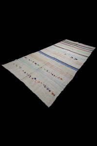 Colourful Modern Hemp Rug 6x12 Feet 186,370 - Turkish Hemp Rug  $i