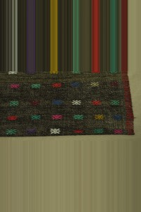 Colourful Wool Embrodiery on Goat Hair Rug 7x10 Feet 200,292 - Goat Hair Rug  $i