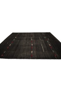 Dark Brown Flat Weave Turkish Kilim Rug 7x11 Feet  221,348 - Goat Hair Rug  $i