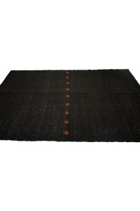 Dark Brown Goat Hair Woven Turkish Kilim Rug 6x10 Feet  178,308 - Goat Hair Rug  $i