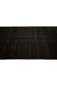 Dark Brown Natural Goat Hair Woven Turkish Kilim Rug 6x14 Feet 176,416 - Goat Hair Rug  $i