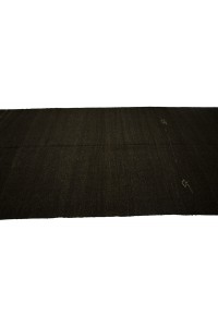 Dark Brown Organic Goat Hair Woven Kilim Rug 6x13 Feet 177,405 - Goat Hair Rug  $i