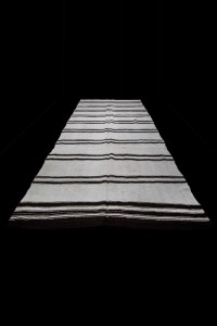 Dark Brown Striped Hemp Rug 6x12 Feet 182,353 - Turkish Hemp Rug  $i