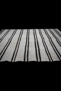 Dark Brown Striped Hemp Rug 6x12 Feet 182,353 - Turkish Hemp Rug  $i