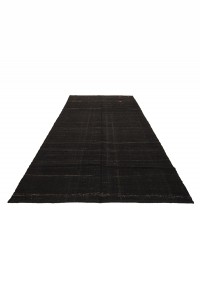 Dark Brown Turkish Kilim Rug 6x10 Feet  178,305 - Goat Hair Rug  $i