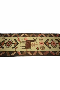 Deer Motive Turkish Kilim Rug Runner 3x11 Feet 93,338 - Turkish Rug Runner  $i