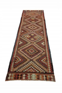 Diamond Motif Turkish Runner Rug 3x10 Feet 92,305 - Turkish Rug Runner  $i