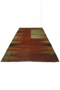 Finger Pattern Kilim Rug 6x8 168,253 - Turkish Kilim Rug  $i