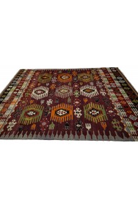 Flat Weave Old Turkish Kilim Rug 6x9 Feet 190,279 - Turkish Kilim Rug  $i