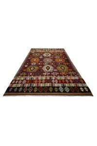 Flat Weave Old Turkish Kilim Rug 6x9 Feet 190,279 - Turkish Kilim Rug  $i