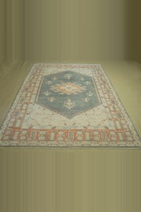 Flower Pattern Oushak Rug 7x9 198,270 - Oushak Rug  $i