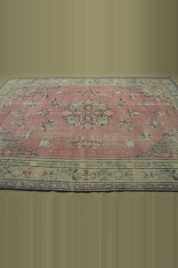 Flower Pattern Oushak Rug 8x12 Feet 240,362 - Oushak Rug  $i