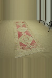 Geometric Oushak Runner Rug 4x11 Feet 103,333 - Turkish Rug Runner  $i