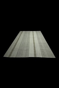 Gray And White Turkish Kilim Rug 8x10 Feet  230,305 - Grey Turkish Rug  $i