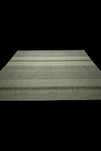 Gray And White Turkish Kilim Rug 8x10 Feet  230,305 - Grey Turkish Rug  $i