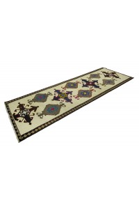 Gray Blue Kilim Rug Runner 4x11 Feet 114,339 - Turkish Rug Runner  $i