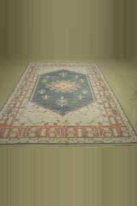 Gray/blue Oushak Carpet Rug 7x9 198,274 - Oushak Rug  $i